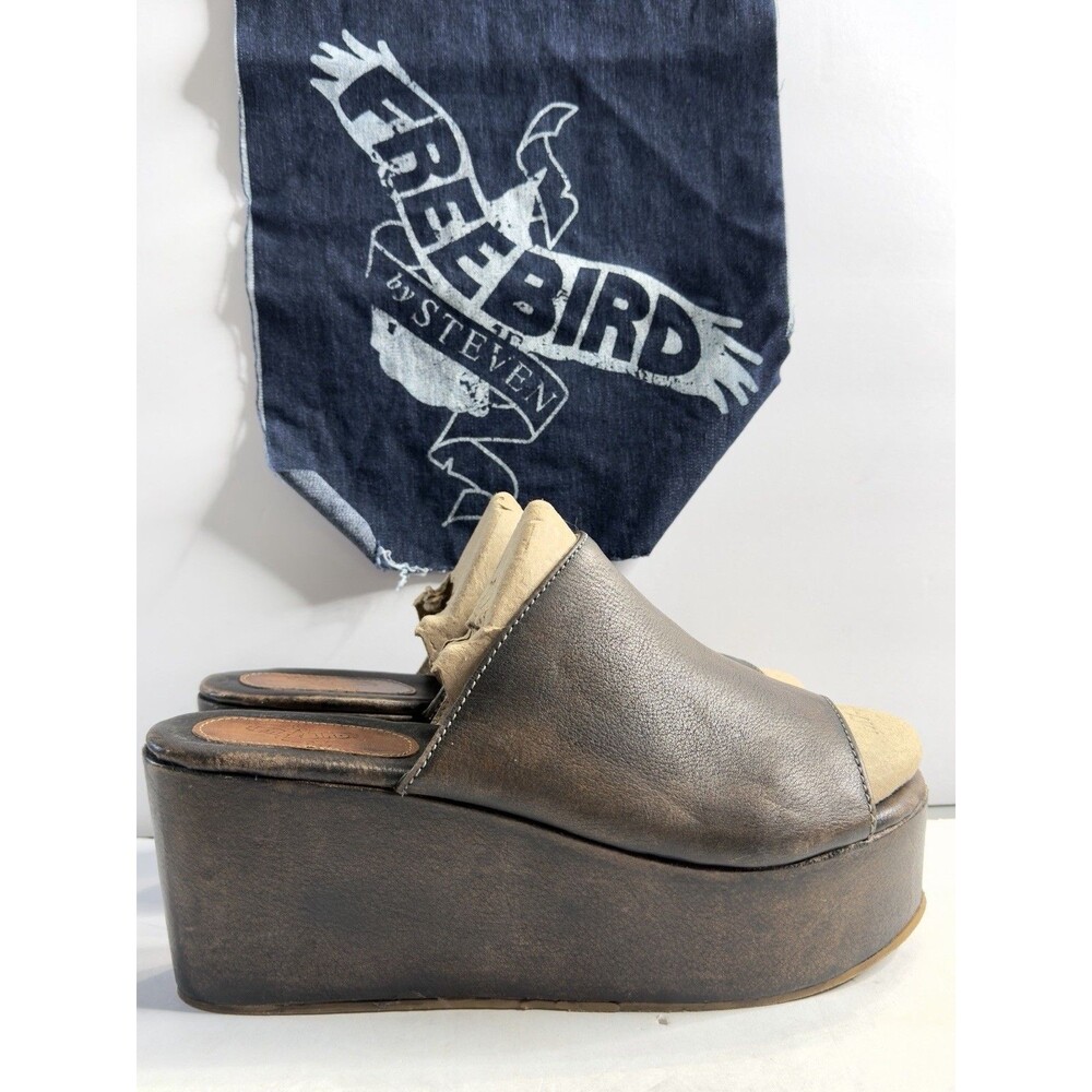 Freebird LOVELAND Women’s Boho Sandal Wedge Platform Sz 12 Brown Leather